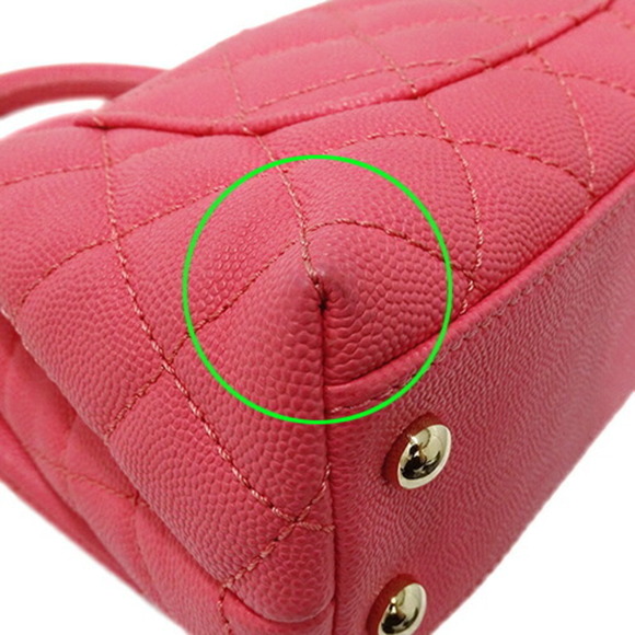 Chanel CHANEL Bag Matelasse Women's Handbag Shoulder 2way Caviar Skin Pink Cr... - Picture 9 of 14